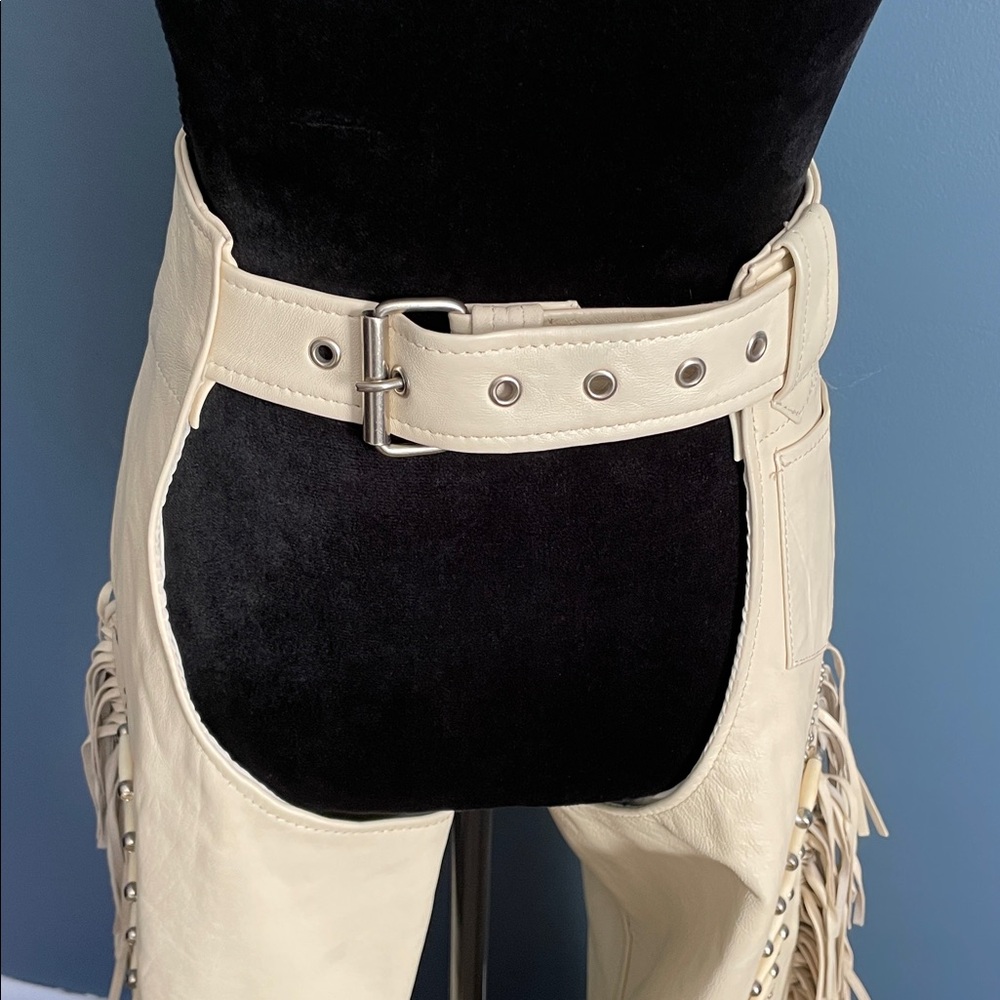 White Fringe with Ebony Chaps - Picture 6 of 8